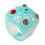 Fashionable Circular Statement Ring With Folded Texture-Blue 1