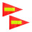 Drapeau de danger réfléchissant-Modèle réfléchissant 2 pièces 1