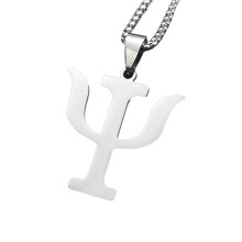 Trendy ketting met hanger met psychologiethema, gemaakt van