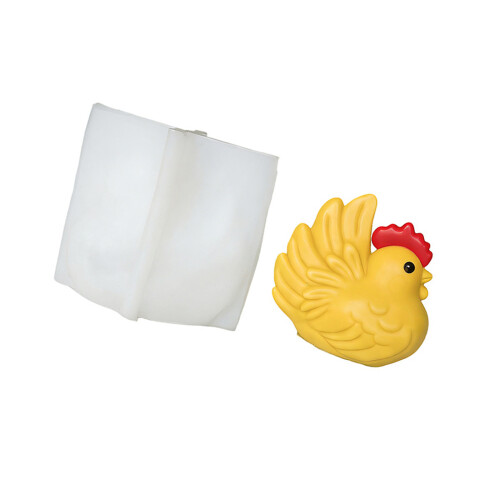 Moules réalistes de bougie de silicone de forme de coq pour la