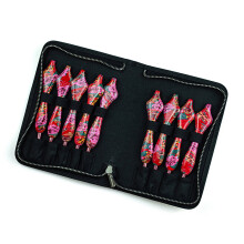 Unique Shaped Aluminum Crochet Hook Set With Print Handle For