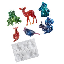 Silicone Animal Shaped Keychain Mould For Resin Jewelry Craft