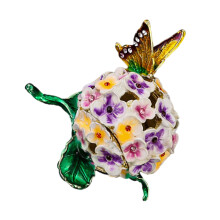 Artistic Zinc Alloy Enamel Butterfly Jewelry Holder Fashion