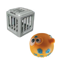 Safe Plastic Sea Animal Toy And Underwater Cage For-puffer fish