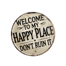Antique Look Circular Sign Metal Plaque For Restaurant And-184