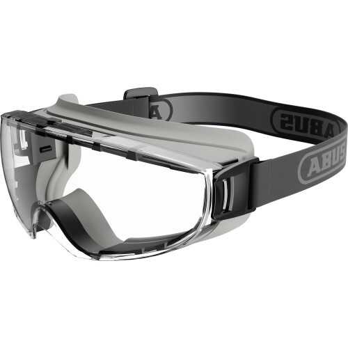 Abus Baubrille - ABUS - PROTEO - Gläser transparent getönt schwarz/grau samtig