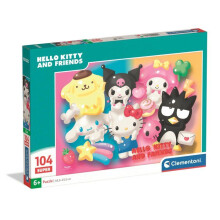 104 Piece Puzzle - Clementoni - Hello Kitty and Friends - Children's Puzzle - From 6 Years - Super Pieces