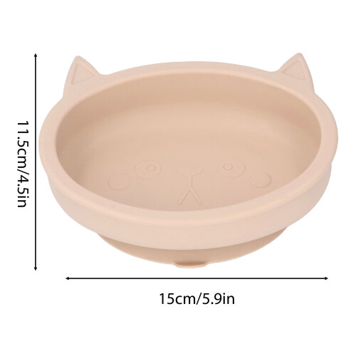 Baby Cat Bowl with Suction Cup - Beige