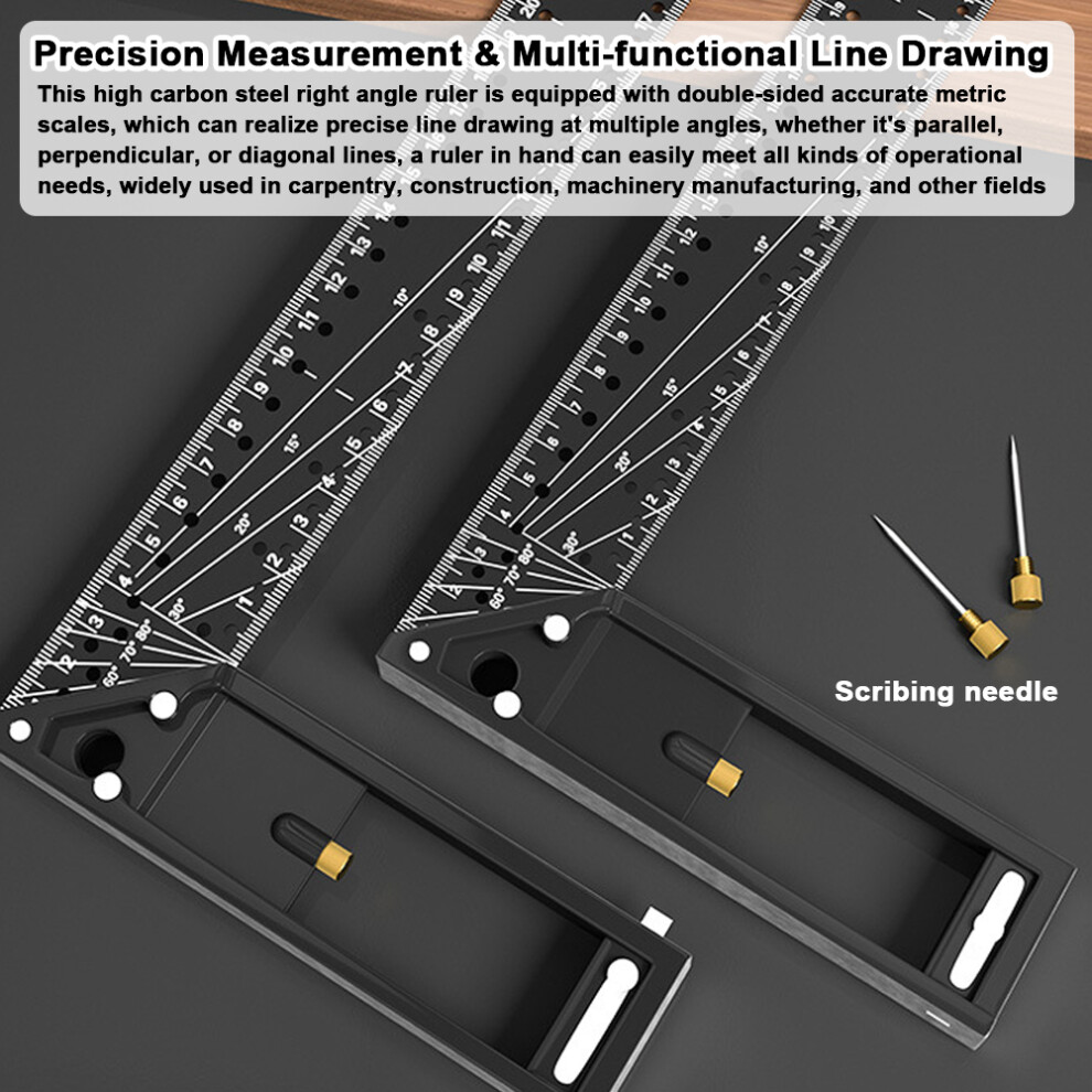 Precision 90-Degree Woodworking Ruler