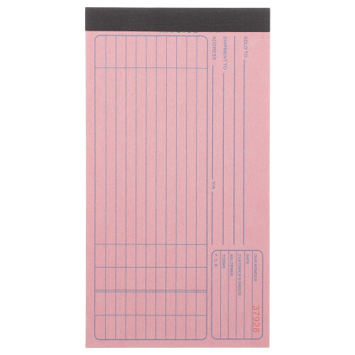 50Sheets Paper Invoice Book with Sequential Numbering for Business