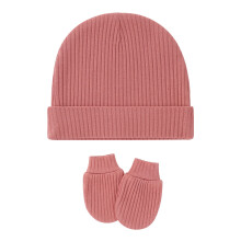 Baby Supply Beanies Hats and Mittens Winter Cap-Dark pink