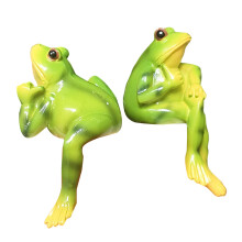 Thumb Up Frogs Figurines Pot Huggers Hanging Frogs Sculpture-1