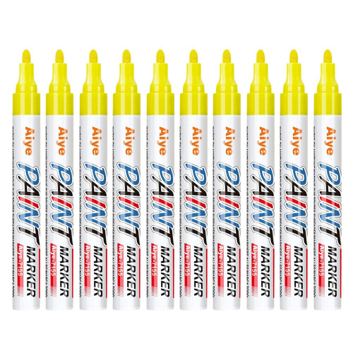 Stylo marqueur de pierre tombale colorée, stylo de-Jaune