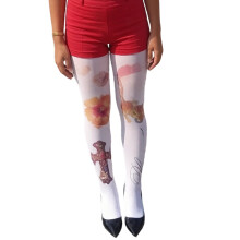 Modieuze panty met bloemenprint Zachte rekbare panty's voor