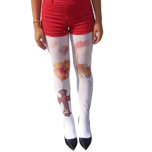 Sophisticated Cotton Blend Leggings With Modern Geometric