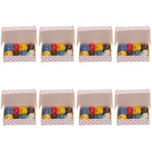 8Boxes Creative Mini Doughnut and Macaron Decor for Scene and DIY Use