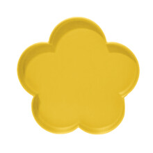 Plastic Flower Shaped Rings Holder Jewelry-Yellow