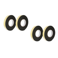 4Rolls Black Durable Eva Sponge Seal Strip Adhesive Tape for Doors
