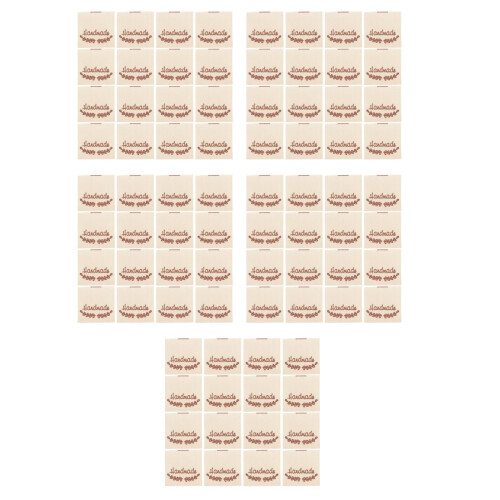 500Pcs Personalized Beige Cotton Tags Sewing Labels for Handmade Items
