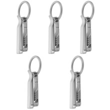 5Pcs Titanium Alloy Carabiner Keychain Silver Key Clip for Duty Belt
