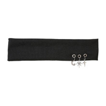 Rockmuziekfestival hoofdaccessoire zwarte stof met metalen-1