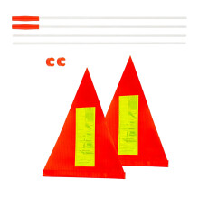 Set Of 2 Reflective PVC Safety Warning Flags Great For School