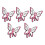1/5/10/20/50 Stück rosa Band Schmetterling Brosche-5 1