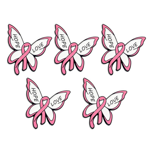 1/5/10/20/50 Stück rosa Band Schmetterling Brosche-5