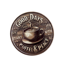 Coffee Themed Retro Style Iron Wall Art Decoration-184 2
