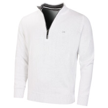 (M, White Sport) Calvin Klein Mens 2026 Knit Cotton 1/2 Zip Golf CK Top Sweater