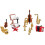 Petit ensemble d'instruments de musique en plastique, figurine 1