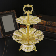 2 Tier Gold Alloy Cupcake Stand