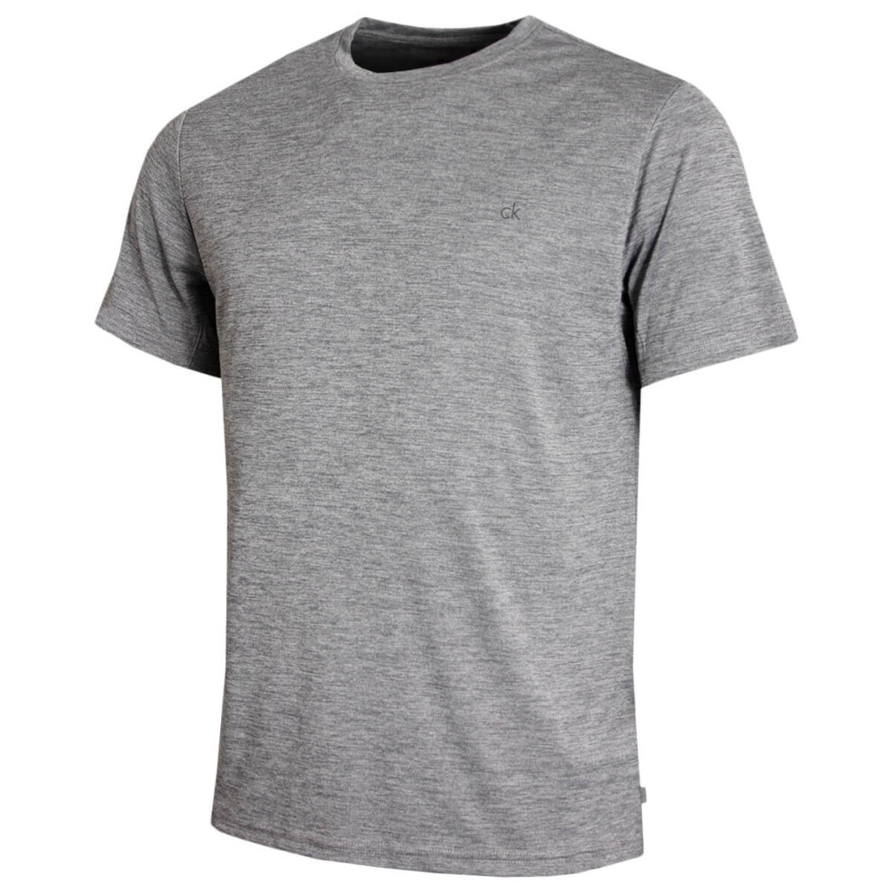 Calvin Klein (Xxl, Marl) Mens 2026 Harlem Quick Drying Crew Neck Lightweight Golf T-Shirt Grey