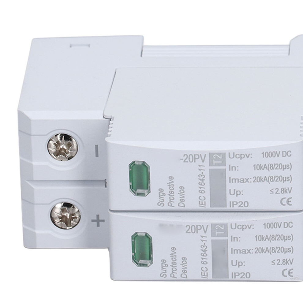 35mm DIN Rail PV SPD 2P 10-20kA