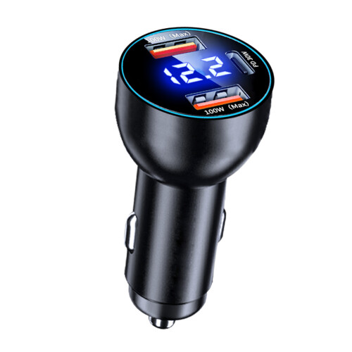Robuuste aluminium autolader USB 100W PD30W-uitgang-2USB 1PD