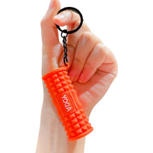 Verspielter Mini-Schaumstoffrollen-Schlüsselhalter,-Orange