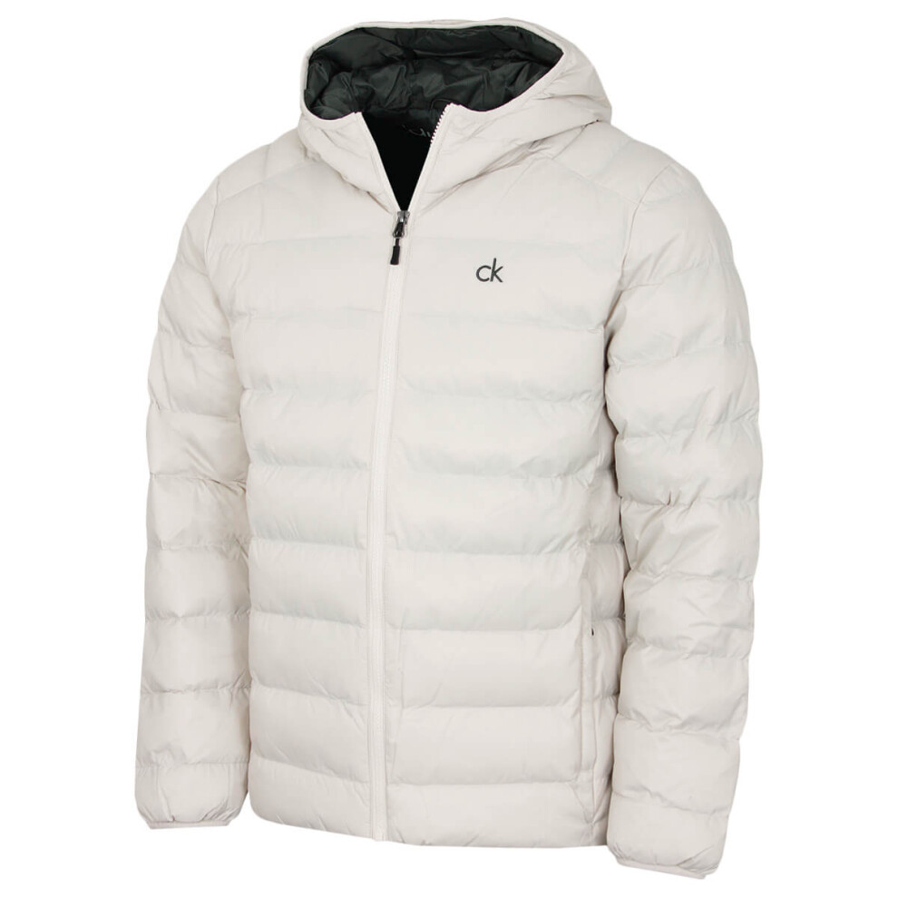 Calvin Klein (Xxxxl, Parchment Lightweight) Mens 2026 San Gabriel Padded Woven Jacquard Jacket