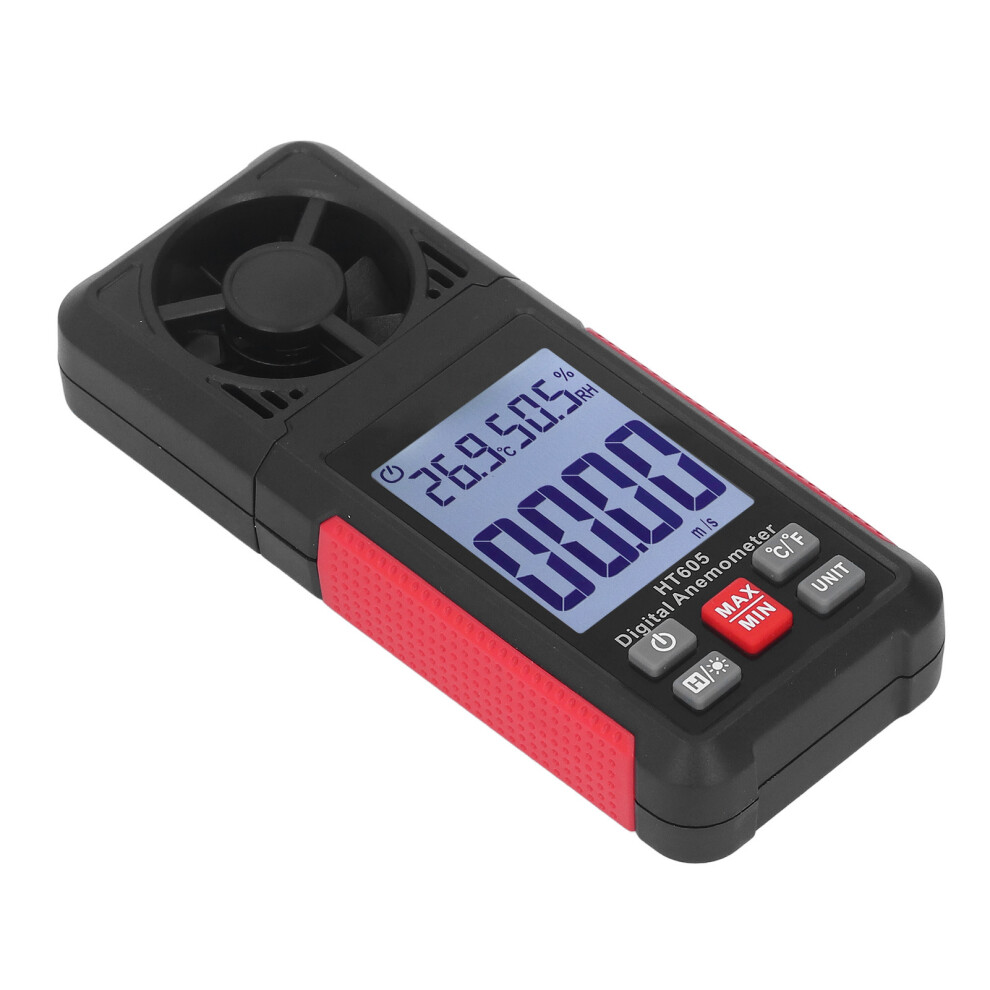 Fast Response 5-Blade Anemometer with Backlit LCD