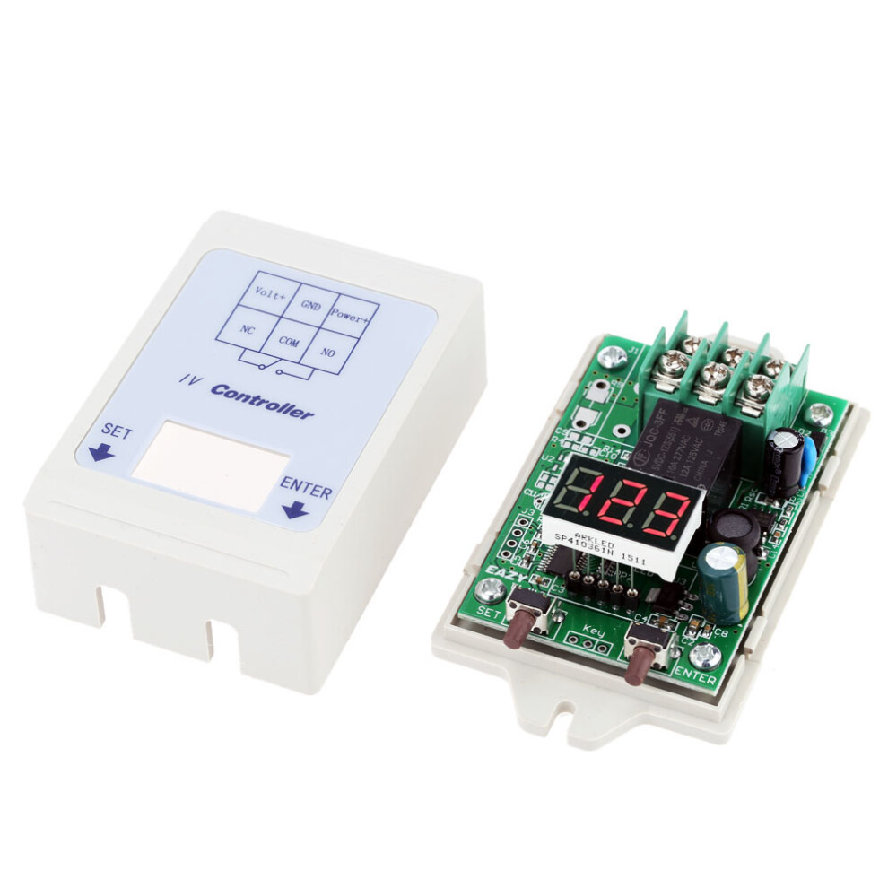 LED Voltage Meter with Relay 0-999s Timer
