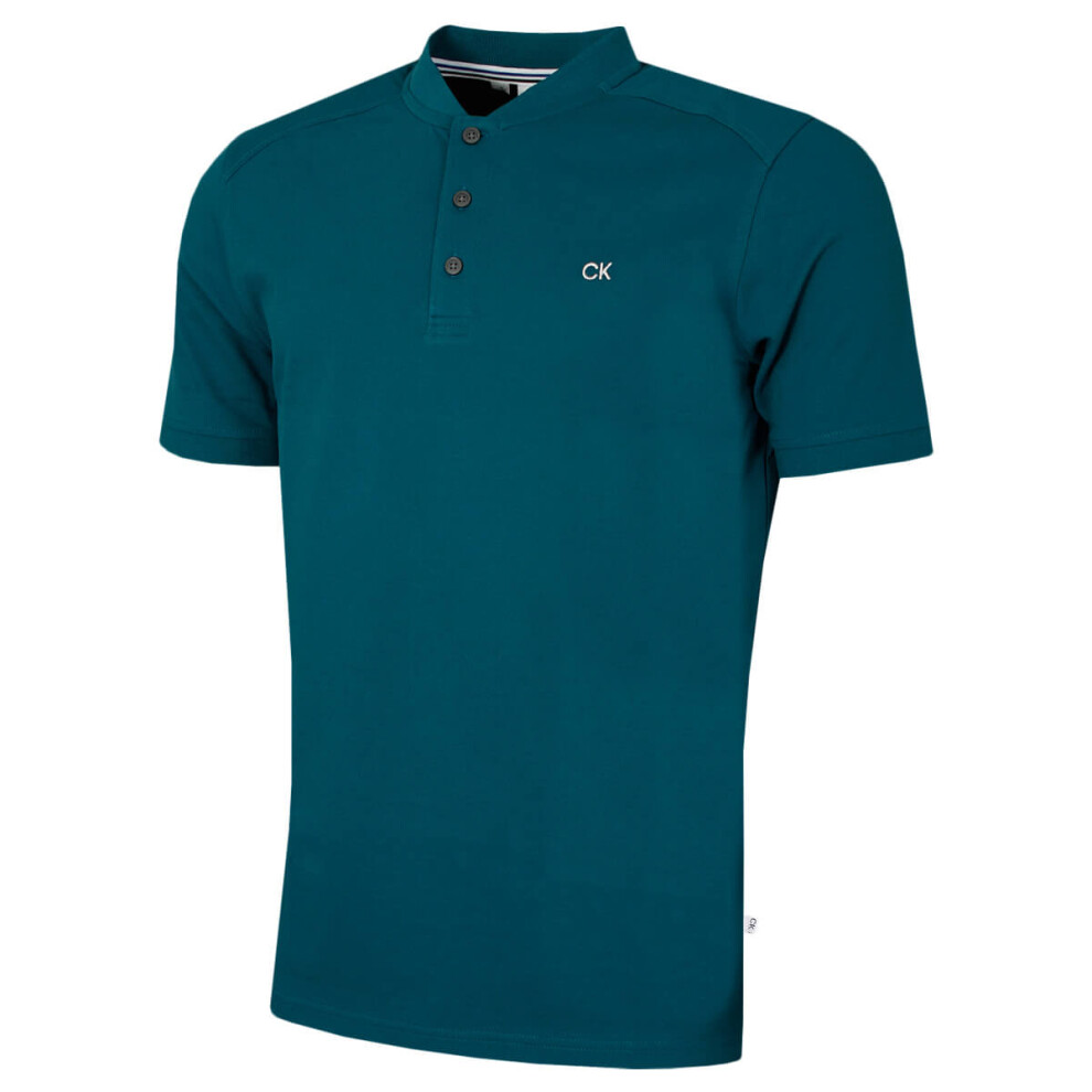 Calvin Klein (Xxxxl, Petrol) Mens 2026 Blade Collar Campus Golf Polo Shirt