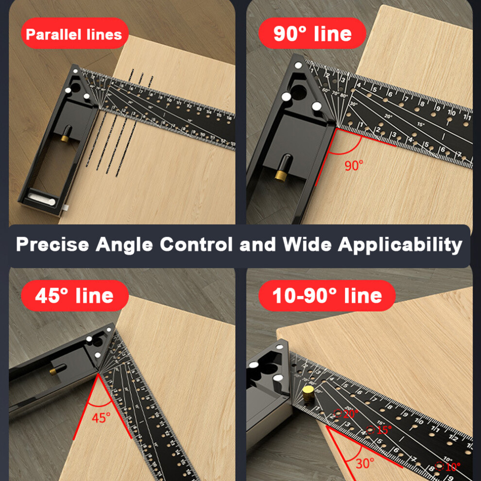 Multi-Hole 90 Steel Angle Ruler