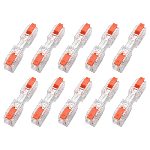 Bornes de fil en plastique multifonctions, 10 pièces,-Orange