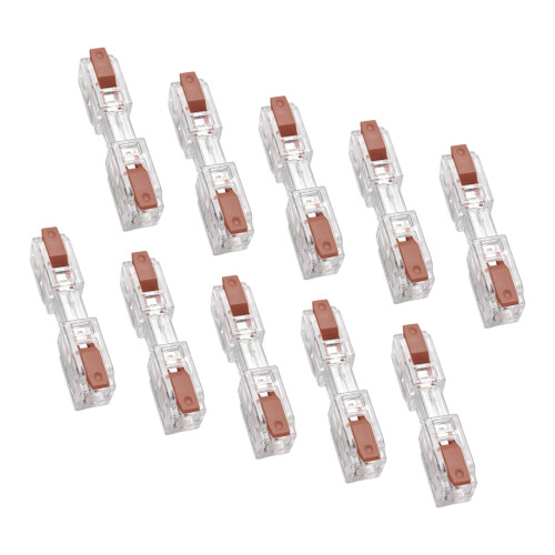 10Pcs Quick Connection Wire Terminals for 0.5-4Mm² Hard &-brown