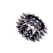 Elastische klinknagel punk armband brede armband puntige-zwart