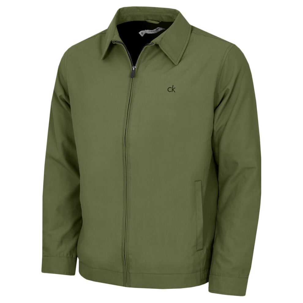 Calvin Klein (L, Khaki ) Mens 2026 Hawkins Classic Stylish Bomber Jacket Green