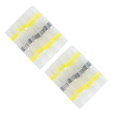 200 pièces de connecteurs à gaine thermo-rétractable jaunes de 6 mm pour fils 4-6 mm²