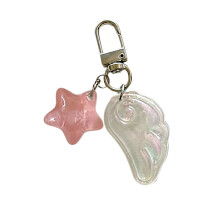 Adorable Angel Wing Keyring Fashion Accessory Fashion-White