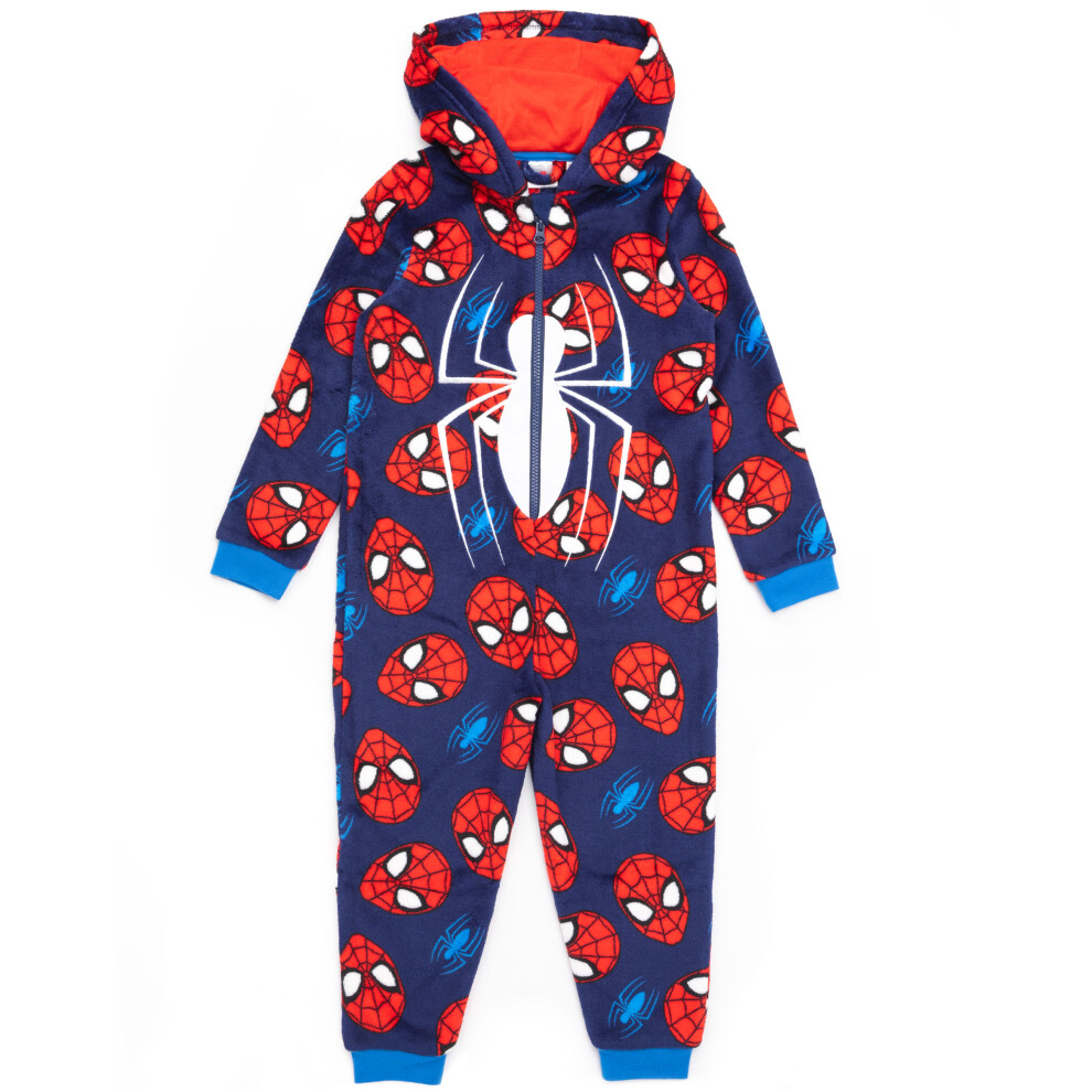Marvel (7-8 Years) Spiderman Onesie (Boys ) Blue