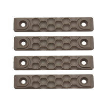 4 stuks nylon rails cover beschermers-B 8 cm zandkleur