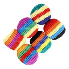 Weiche gestrickte Fußsäcke mit verschiedenen Jonglierbällen-6Stk